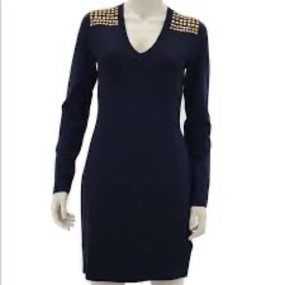 Michael Michael Kors Dresses Michael Kors Midnight Blue Long Sleeve Dress Med